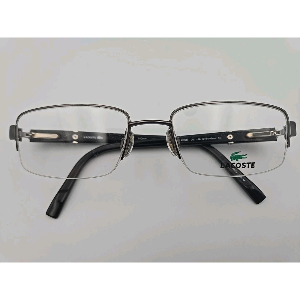 Lacoste Eyewear LA12047 Black half rim  -52+ / 19-140 eyeglass (Frames Only)